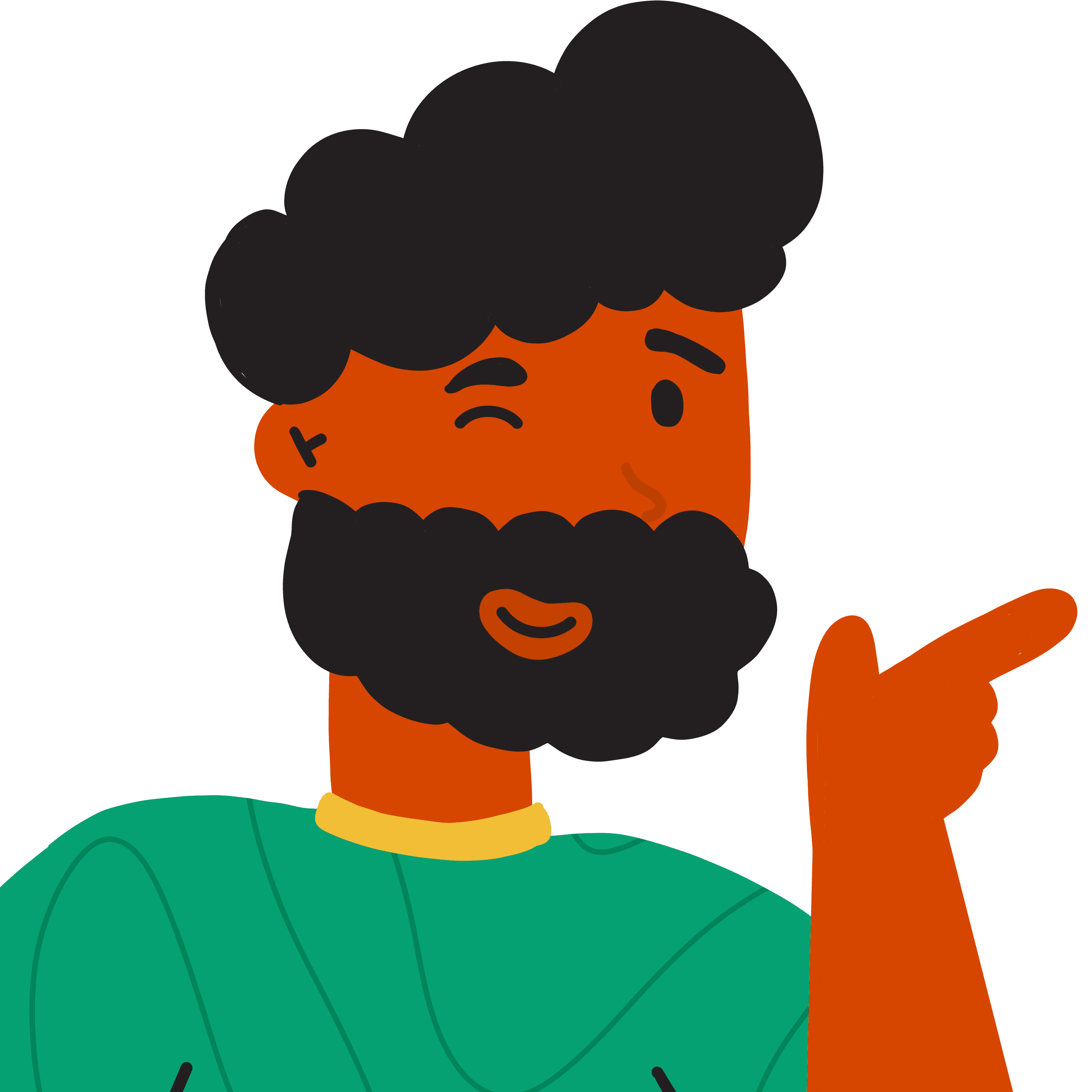 Mascot pointing
